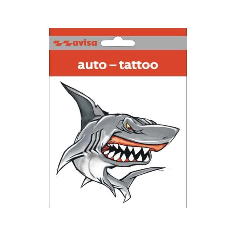 Auto uzlīme haizivs 2 11x10cm