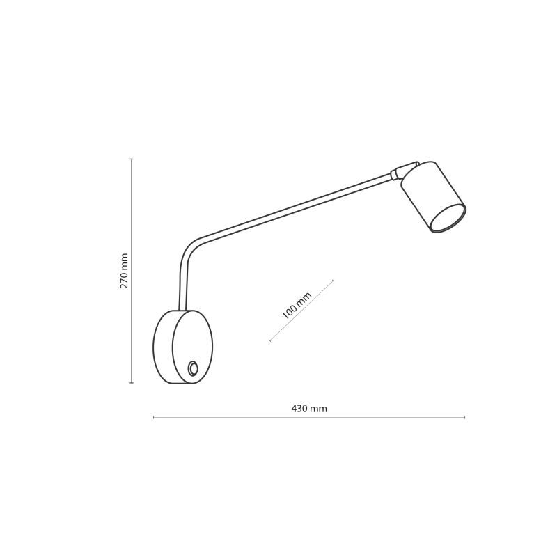 Lampa sienas logan gu10 10w balta