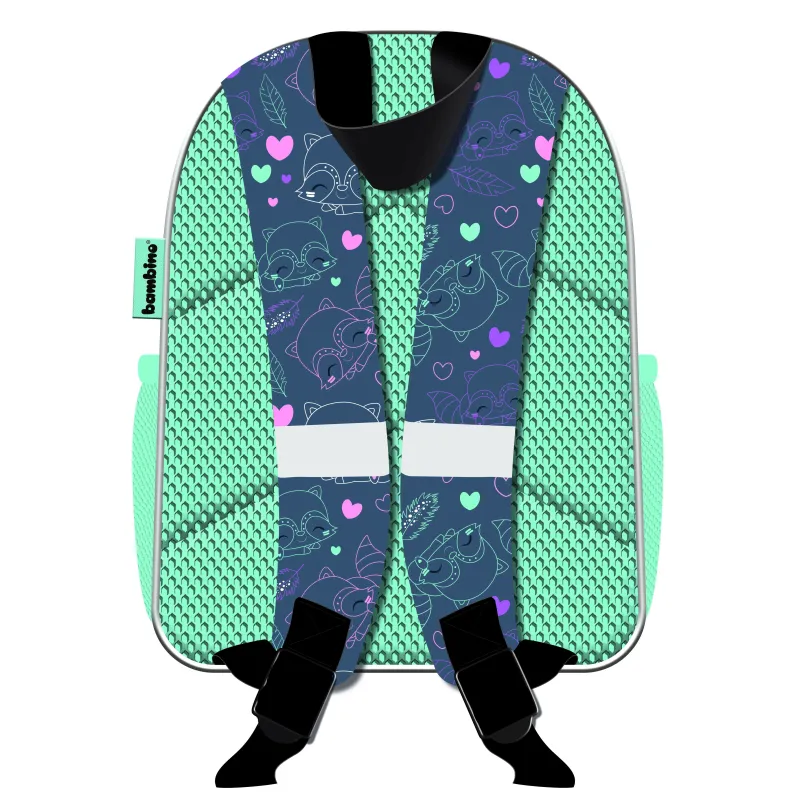 Bērnu mugursoma 5903235663611, zaļa-pelēka, 21 cm x 12.5 cm x 27 cm