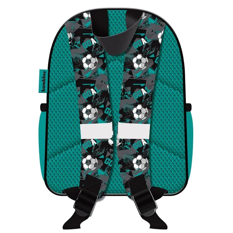 Bērnu mugursoma 5903235663628, melna-zaļa, 21 cm x 12.5 cm x 27 cm