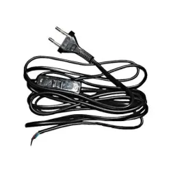 Kaabel pistiku ja lülitiga Zamel, 1.9 m, 230 V, must v.