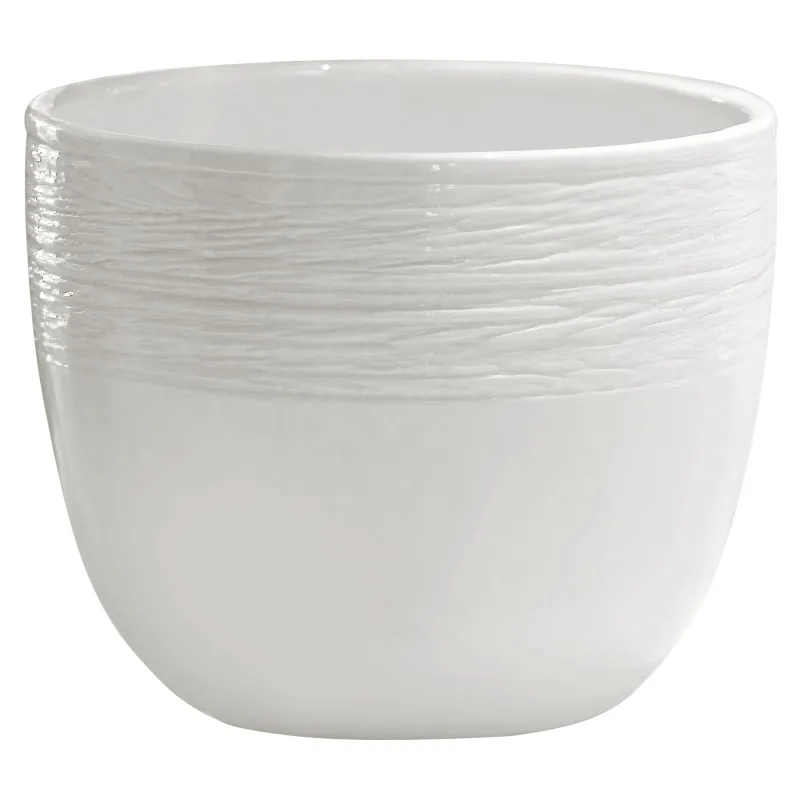 Puķu pods, keramika, balta krās.