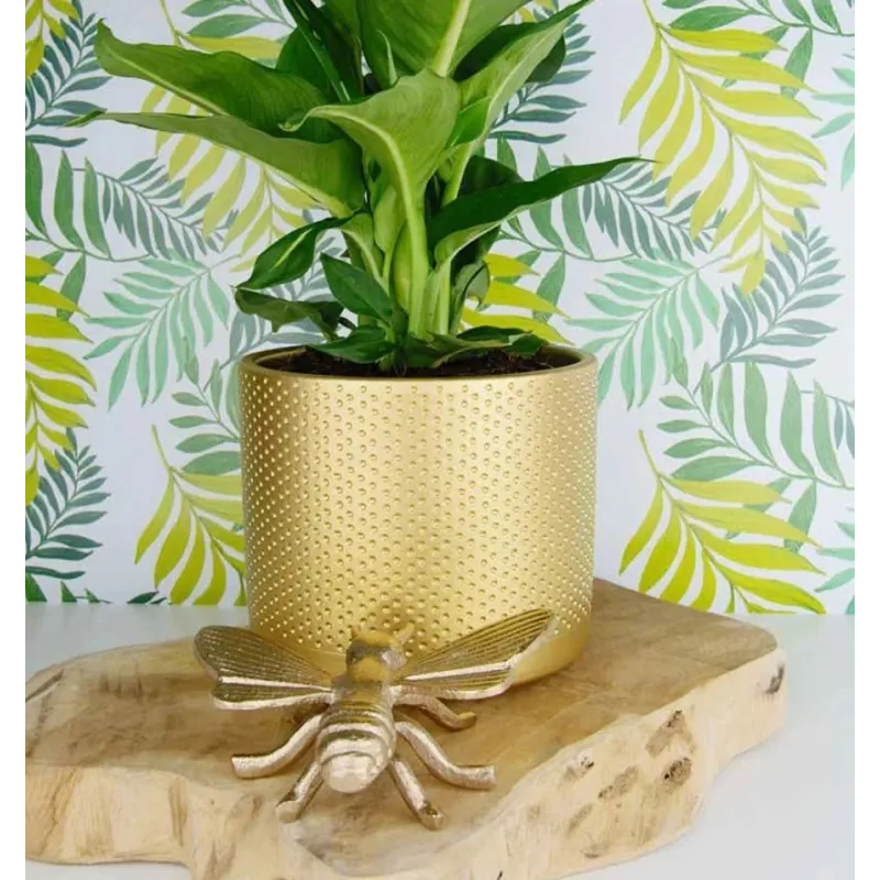 Puķu pods Domoletti, keramika, zelta krās.