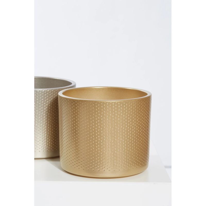 Lillepott Domoletti, keraamiline, kuldne v.