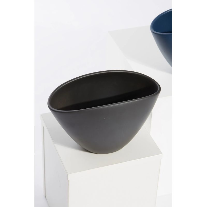 Puķu pods Domoletti, keramika, melna krās.