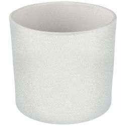 Keram.puķu pods walec structur d23 balts