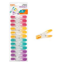 Knaģi veļas perfect 12gab krāsaini