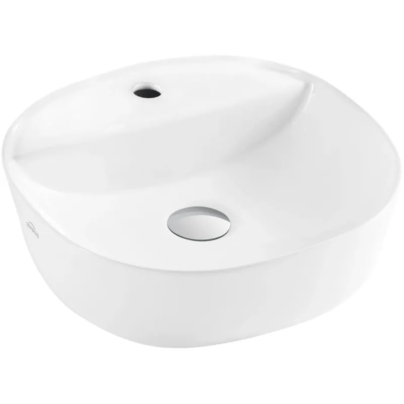 Vannas istabas izlietne Invena Pejto, keramika, 40 cm x 40 cm x 12 cm, balta krās.