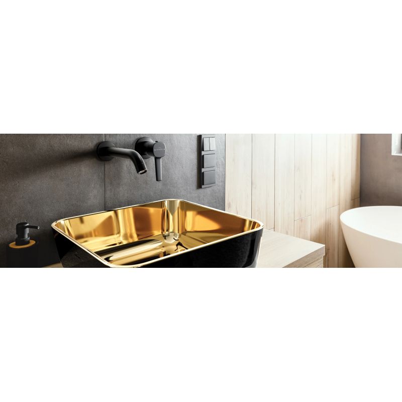 Jaucējkrāns sienas invena dokos melns