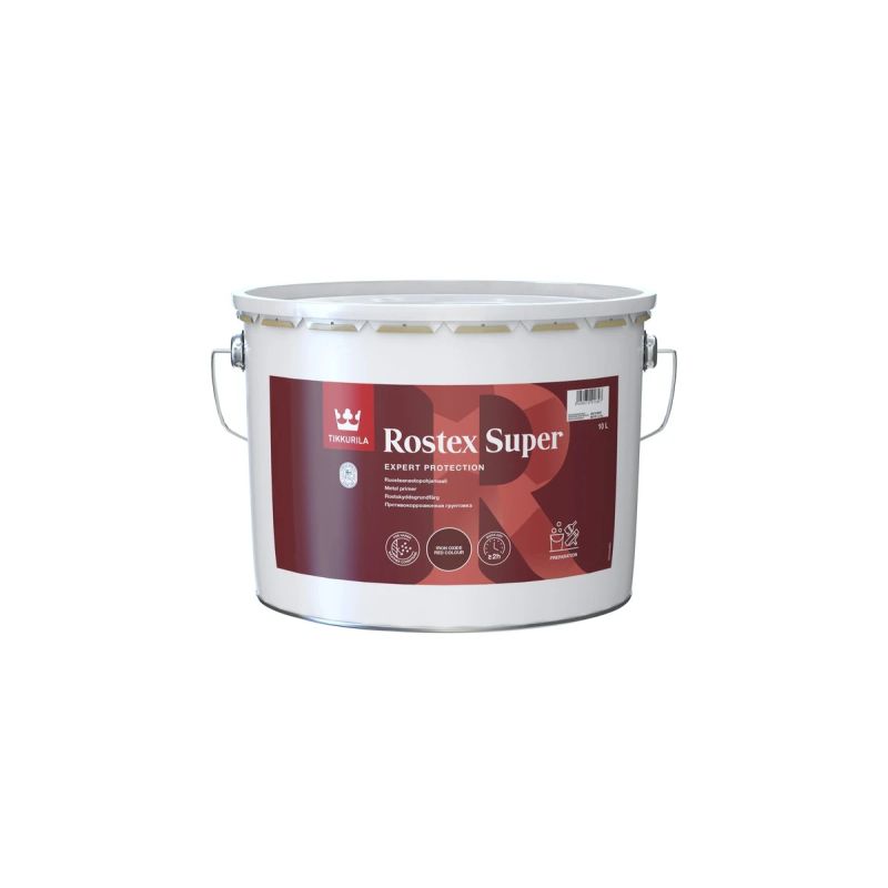 Gruntskrāsa rostexsuper sarkanbrūna 10l