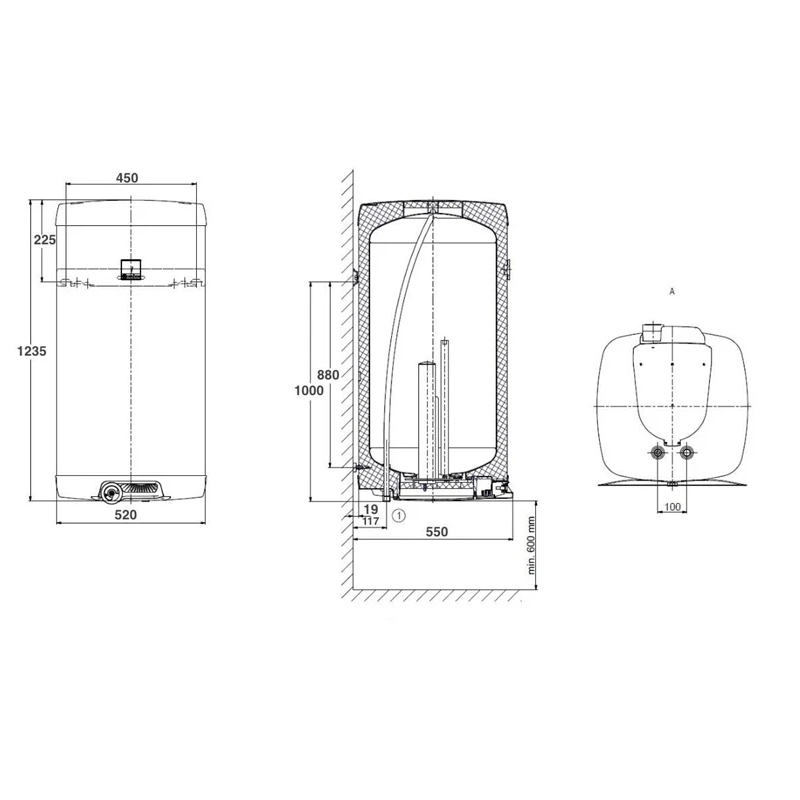 Elektriskais boilers okhe 160 l