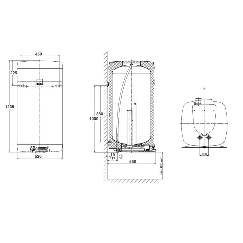 Ūdens sildītājs Dražice OKHE 160, 152 l