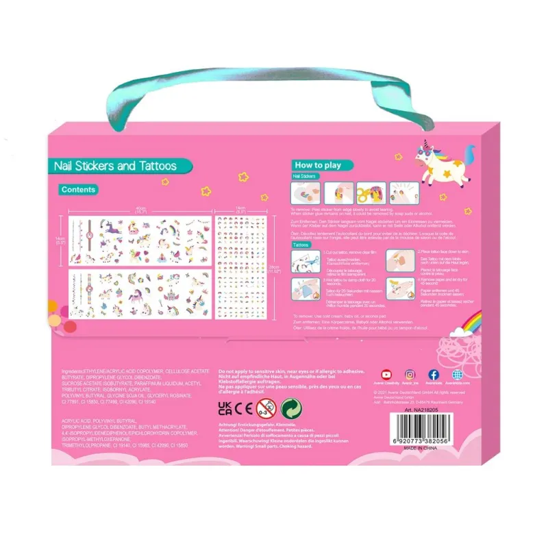 AVENIR Nail Stickers and Tattoos Unicorns