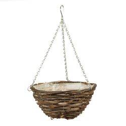 Rippuv lillepott Garden Center NHB3112, puit-looduslik kuid, pruun v.