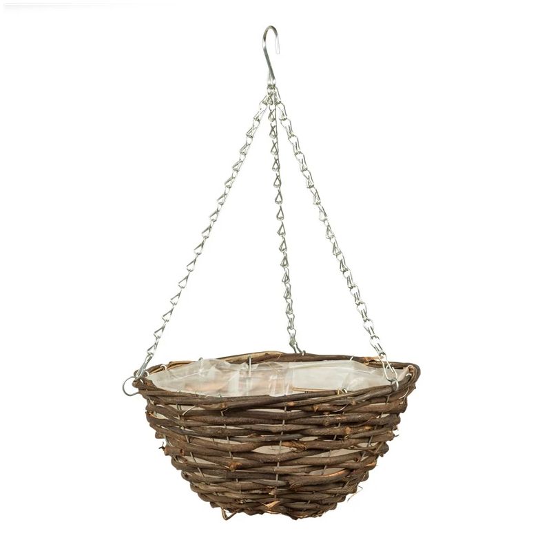 Rippuv lillepott Garden Center NHB3112, puit-looduslik kuid, pruun v.