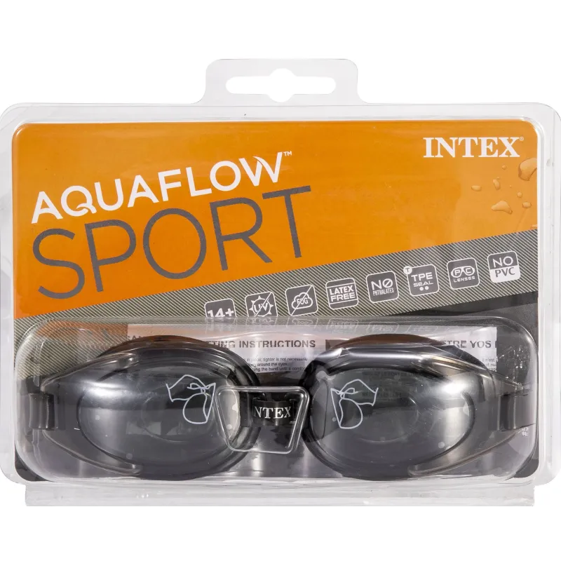 Plaukimo akiniai Intex 55685, skaidri sp.-juoda sp.-pilka sp.