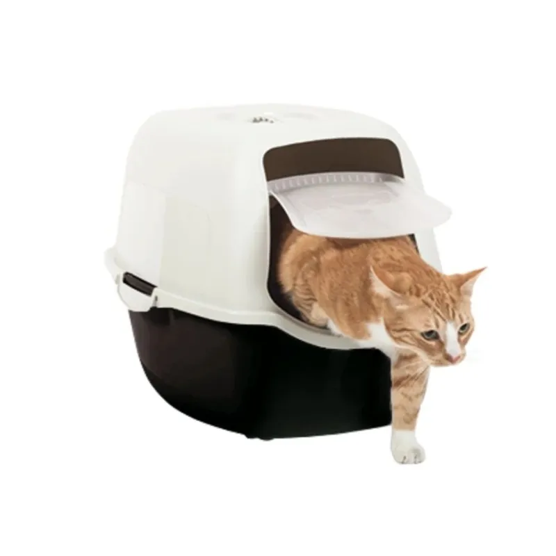 Uždaro tipo kačių tualetas Rotho 4004508080, balta sp.-juoda sp.-pilka sp., uždaras, 56 cm x 39 cm x 40 cm