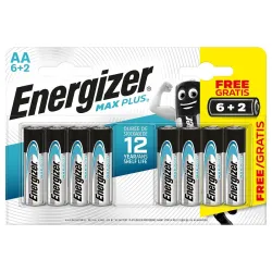 Батареи Energizer EN1500B6+2MPLUS, AA, 1.5 В