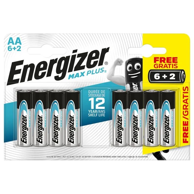 Baterijas Energizer EN1500B6+2MPLUS, AA, 1.5 V