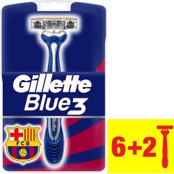 Skuvekļi gillette fcb blue3 6+2gab