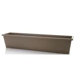 Lillepott Plasticotto, plastik, 80 cm x 18 cm, pruun v.