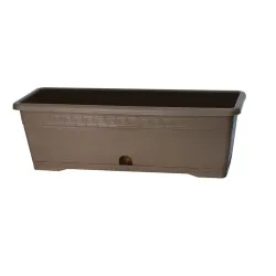 Balkoninis vazonas Plasticotto, plastikinis, 60 cm x 15 cm, ruda sp.