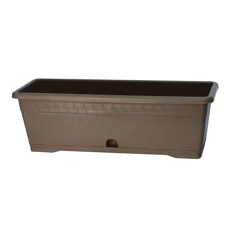 Balkona stādītājs Plasticotto, plastmasa, 60 cm x 15 cm, brūna krās.