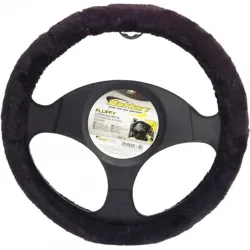 Stūres apšuvums Bottari Fluffy, melna krās.