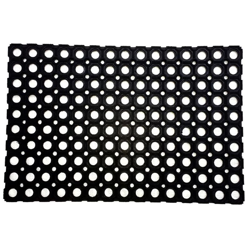 Придверный коврик Domoletti Rho 008, черный цв., 80 см x 120 см x 1.6 см