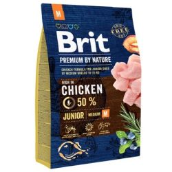 Barība kucēniem brit premium medium 3kg
