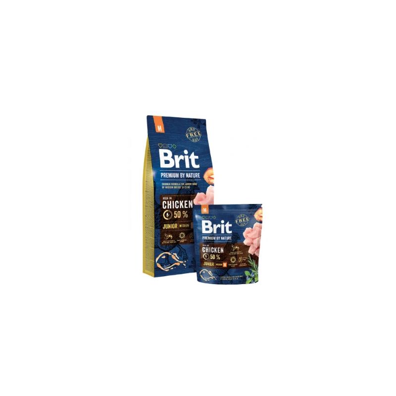 Barība kucēniem brit premium medium 3kg