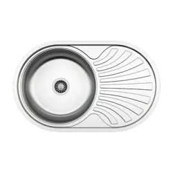 Кухонная мойка AS196, нержавеющая сталь, 78 см x 48 см x 16 см, из нержавеющей стали