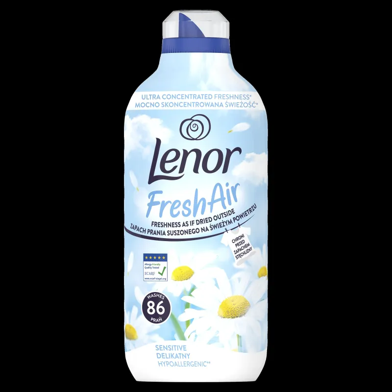 LENOR Veļas Mīkstinātājs Fresh Air Sensitive 1.204 L ,86 Mazgāšanas Reizēm,