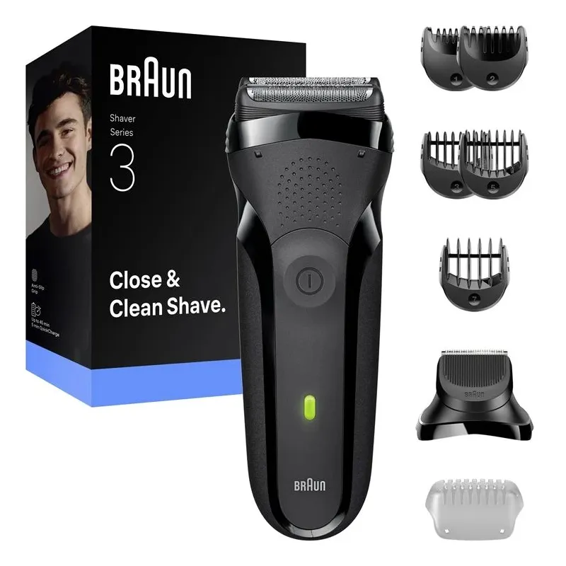 Bārdas skuveklis Braun Series 3+ 3000BT, melna