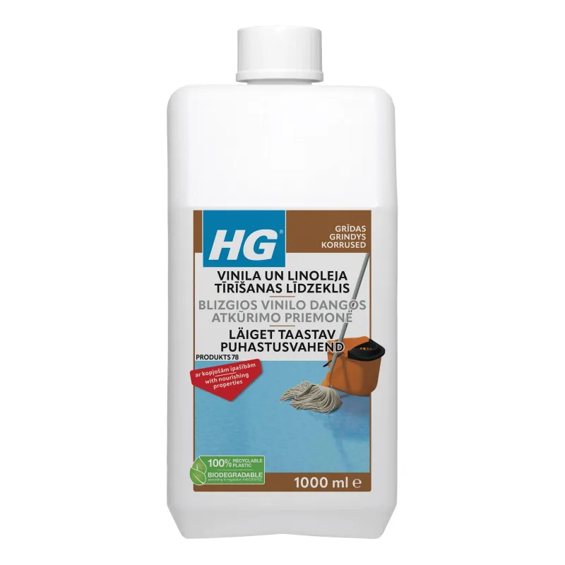 Mazgāšanas šķidrums HG, pvc grīdas segumam, 1 l