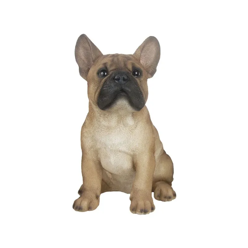 Dārza apdare franču buldogs sēdošs, 17,8 cm x 24,5 cm x 30,4 cm