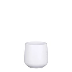 Vāze ker. amber d12 h11.5cm balta mat.