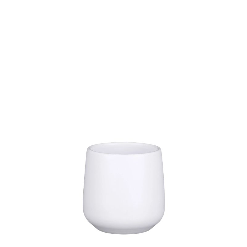 Vāze ker. amber d12 h11.5cm balta mat.