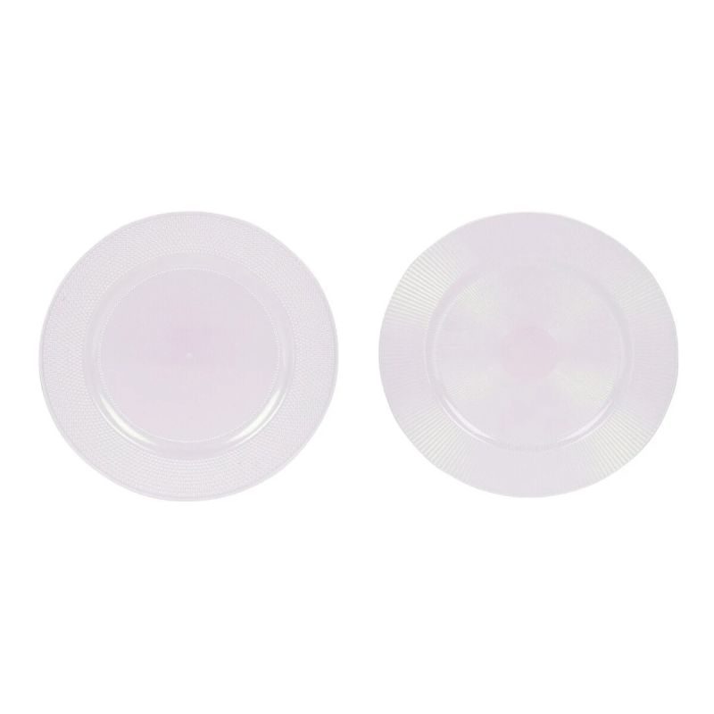 Šķīvis plastmasas balts ar spīgu. 33cm