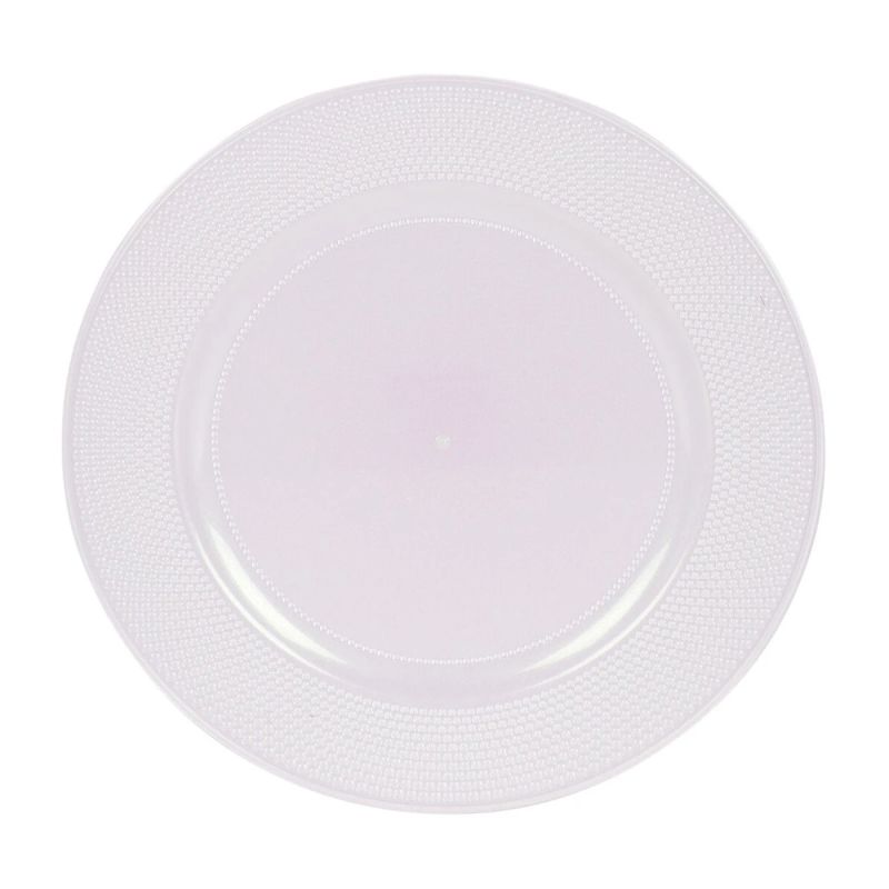 Šķīvis plastmasas balts ar spīgu. 33cm