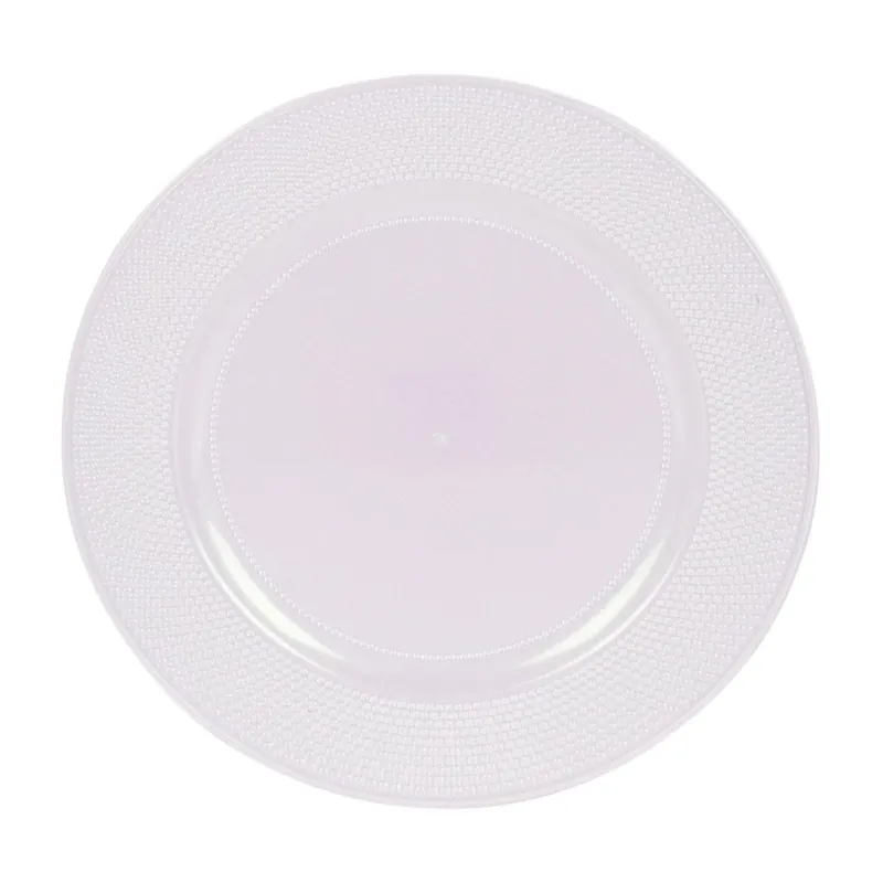 Šķīvis plastmasas balts ar spīgu. 33cm