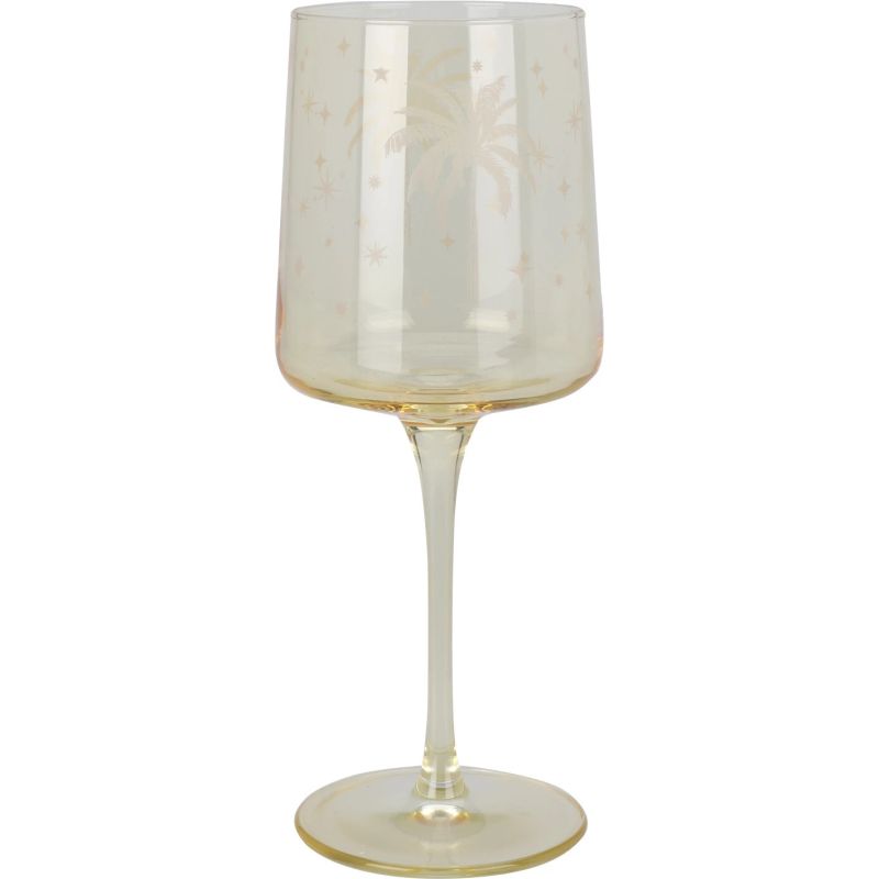 Glāze vīna ar palmas dizainu 320ml