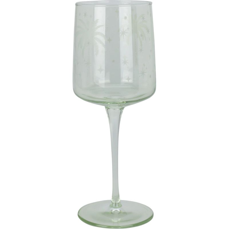 Glāze vīna ar palmas dizainu 320ml