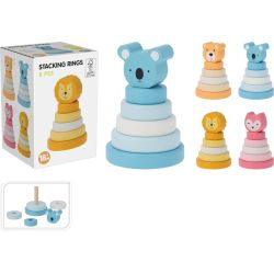 Attīstošā koka rotaļlieta piramīda