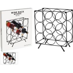 Pudeļu turētājs metāla 9 pudelēm