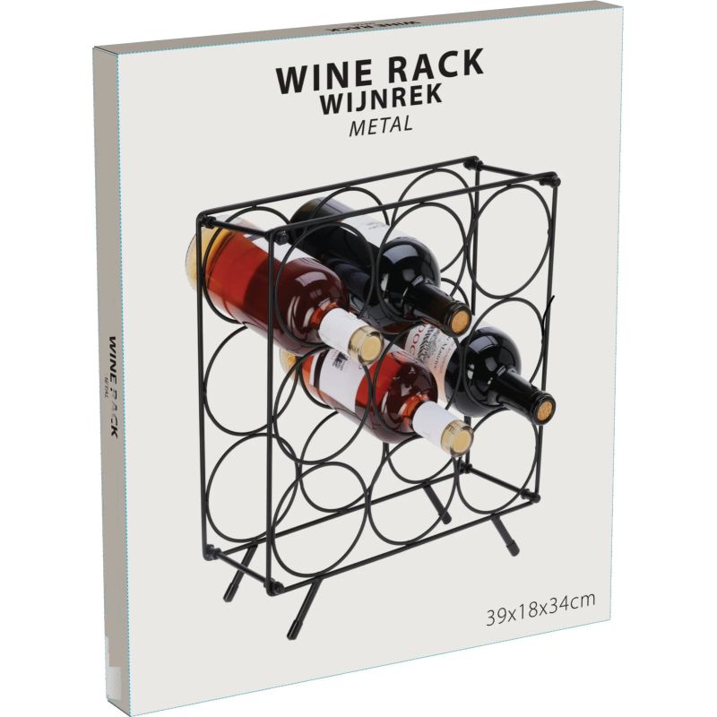 Pudeļu turētājs metāla 9 pudelēm