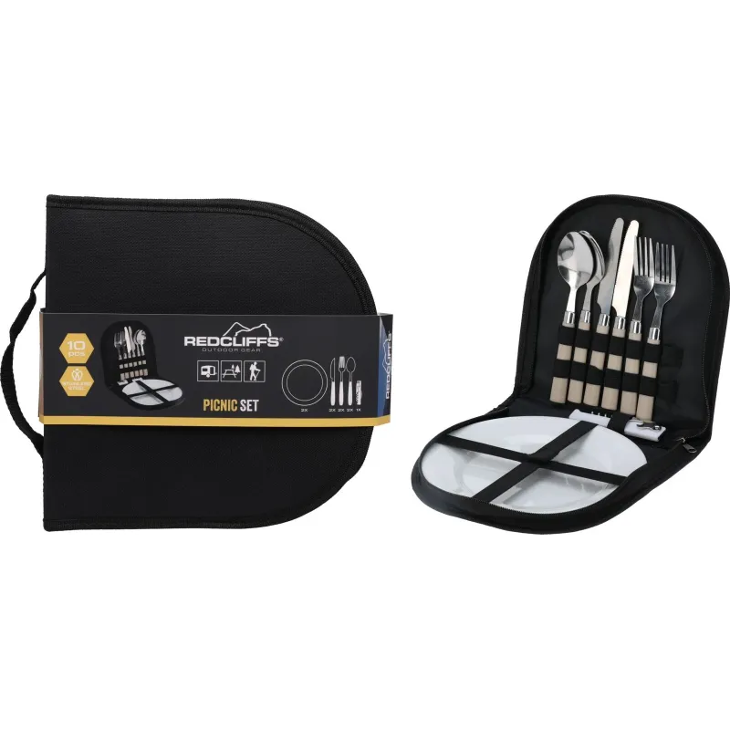 Servēšanas komplekts 170491900, balta-melna, plastmasa-nerūsējošais tērauds-poliesters