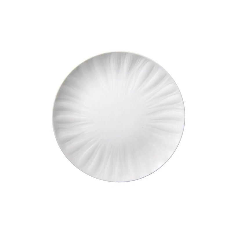 Desserditaldrik prae Domoletti Floral, DIA 26.4 cm, valge v.