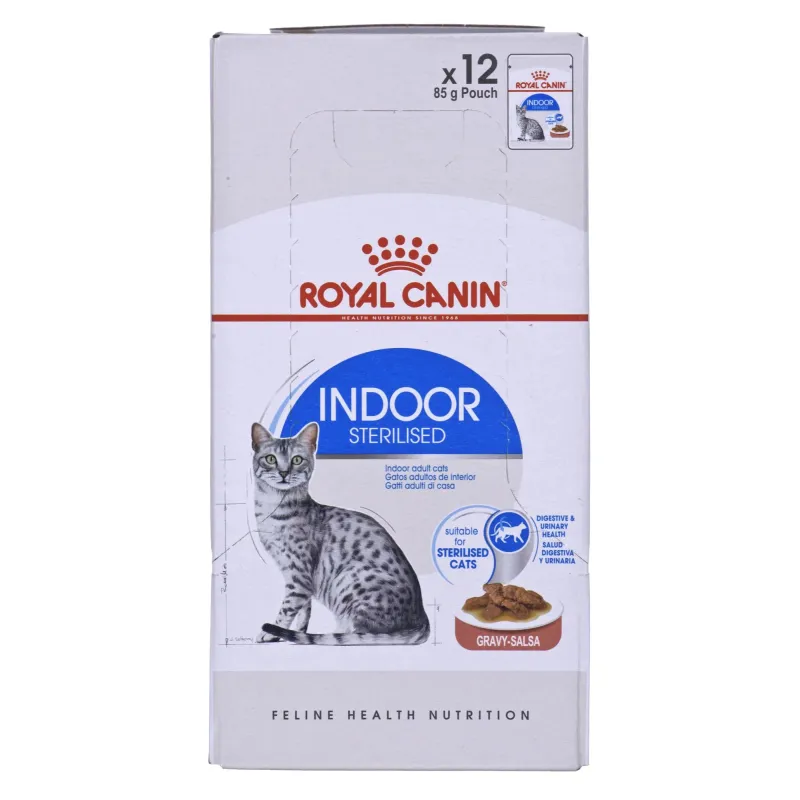 Mitrā kaķu barība Royal Canin Indoor Sterilised, pilngraudi, 0.085 kg