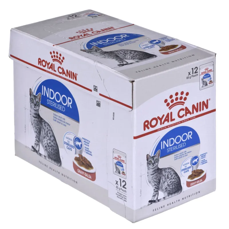 Mitrā kaķu barība Royal Canin Indoor Sterilised, pilngraudi, 0.085 kg